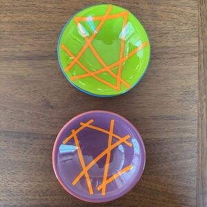 Fused art glass bowls